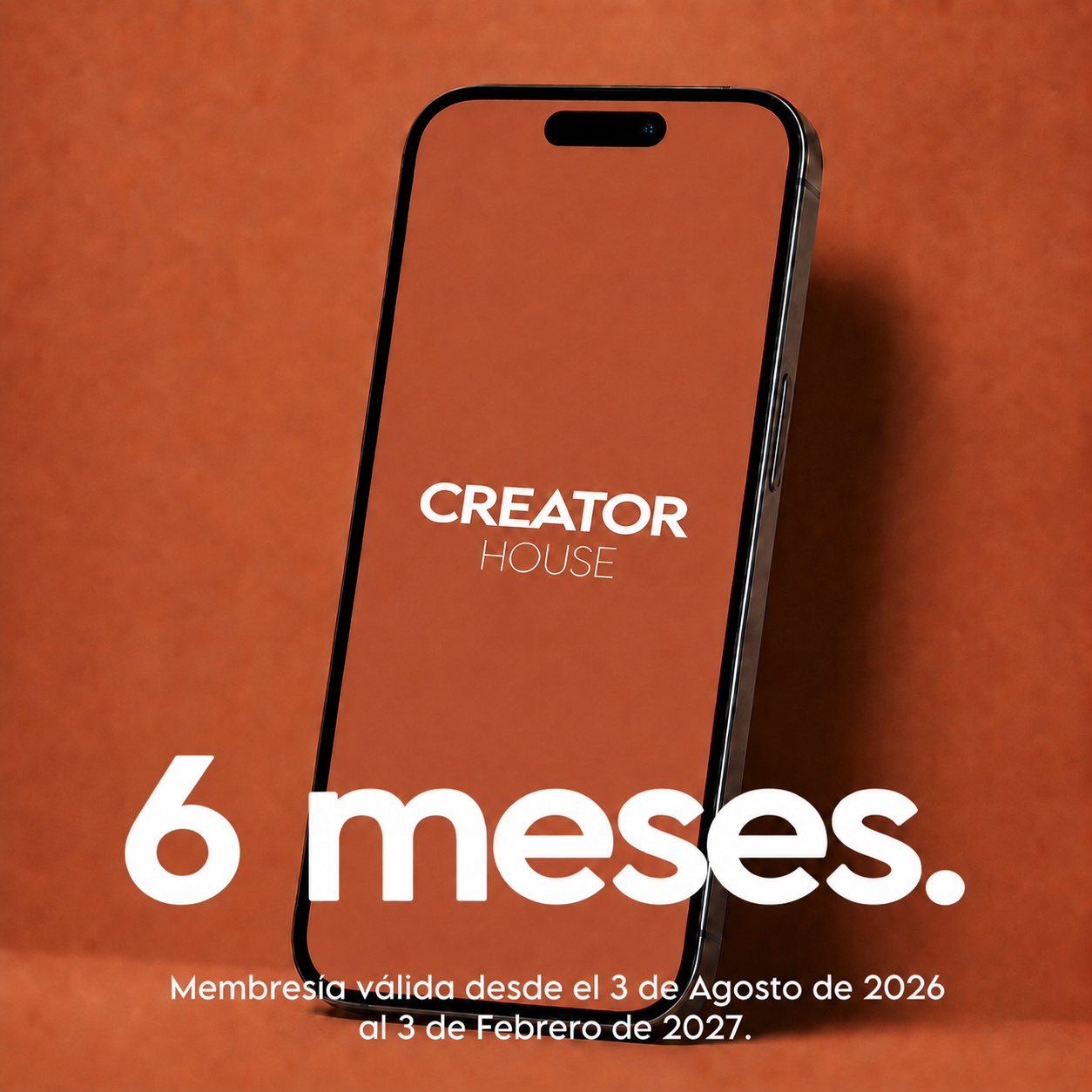 Inscripción por 6 meses Creator House 2026. $4.165/mes.